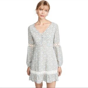 cupcakes and cashmere womens harmoni printed long sleeve dress with trims Dress